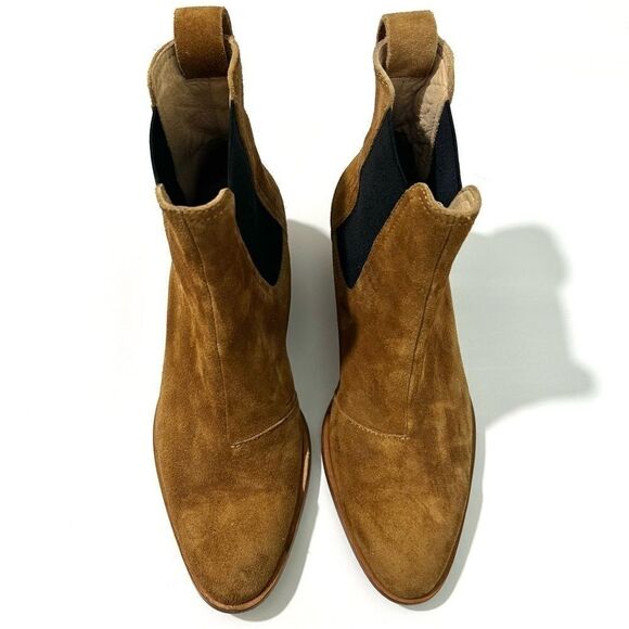 Rag & Bone Walker Banana Saffron Suede Chelsea Ankle Boots SIZE 6 - Picture 2 of 13